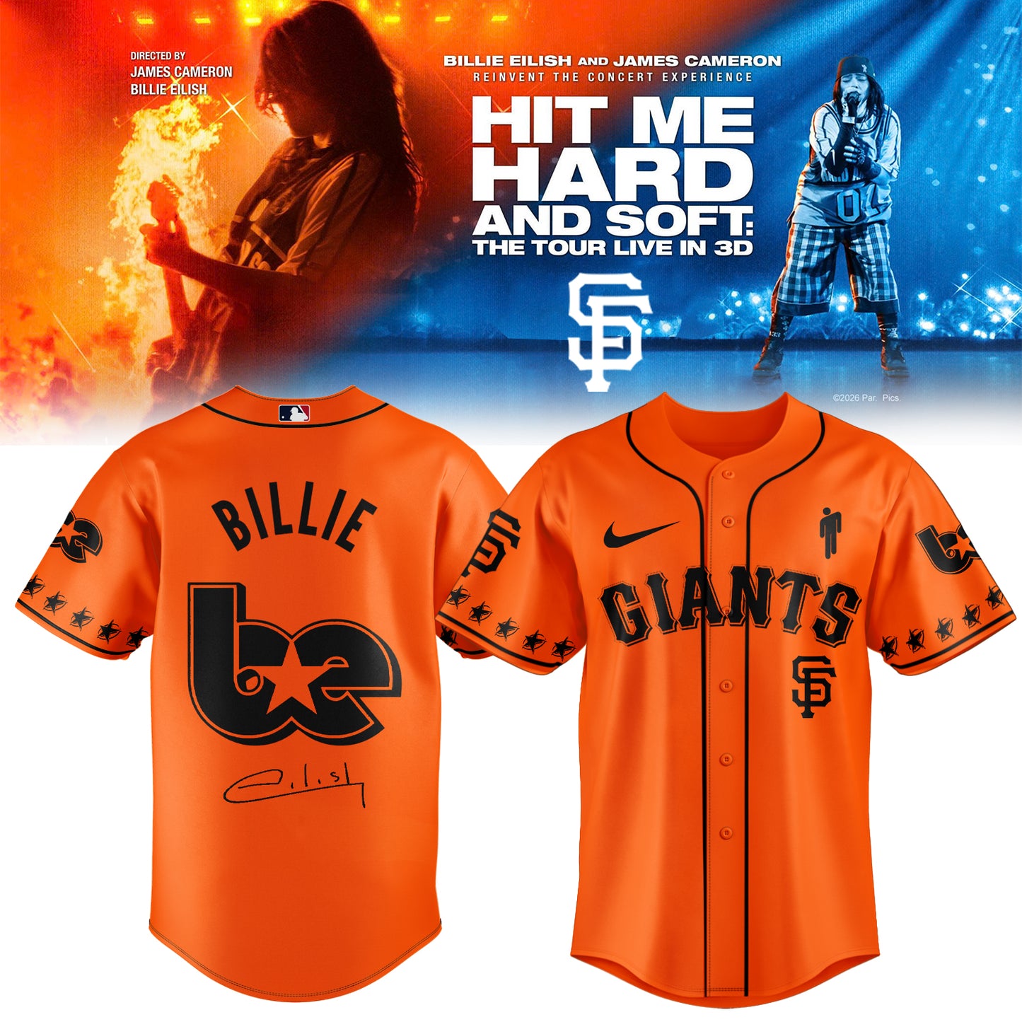 .Baseball x Billie Eilish HIT ME HARD AND SOFT: THE TOUR Jersey 7
