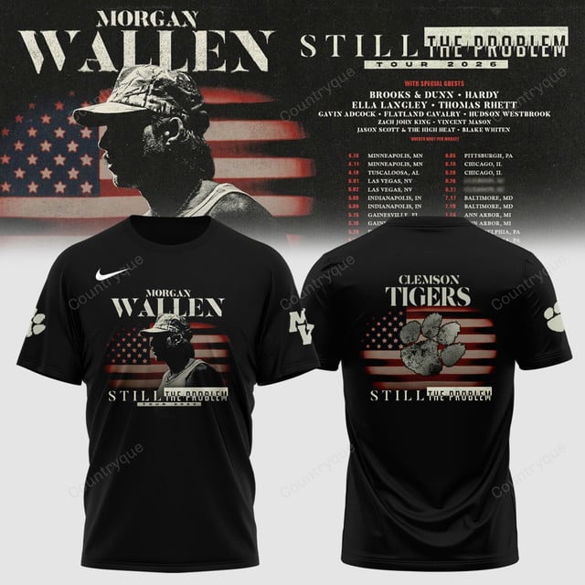 Clemson Tigers x Morgan Wallen — Still The Problem Tour 2026 T-Shirt - Sweatshirt & Hoodie