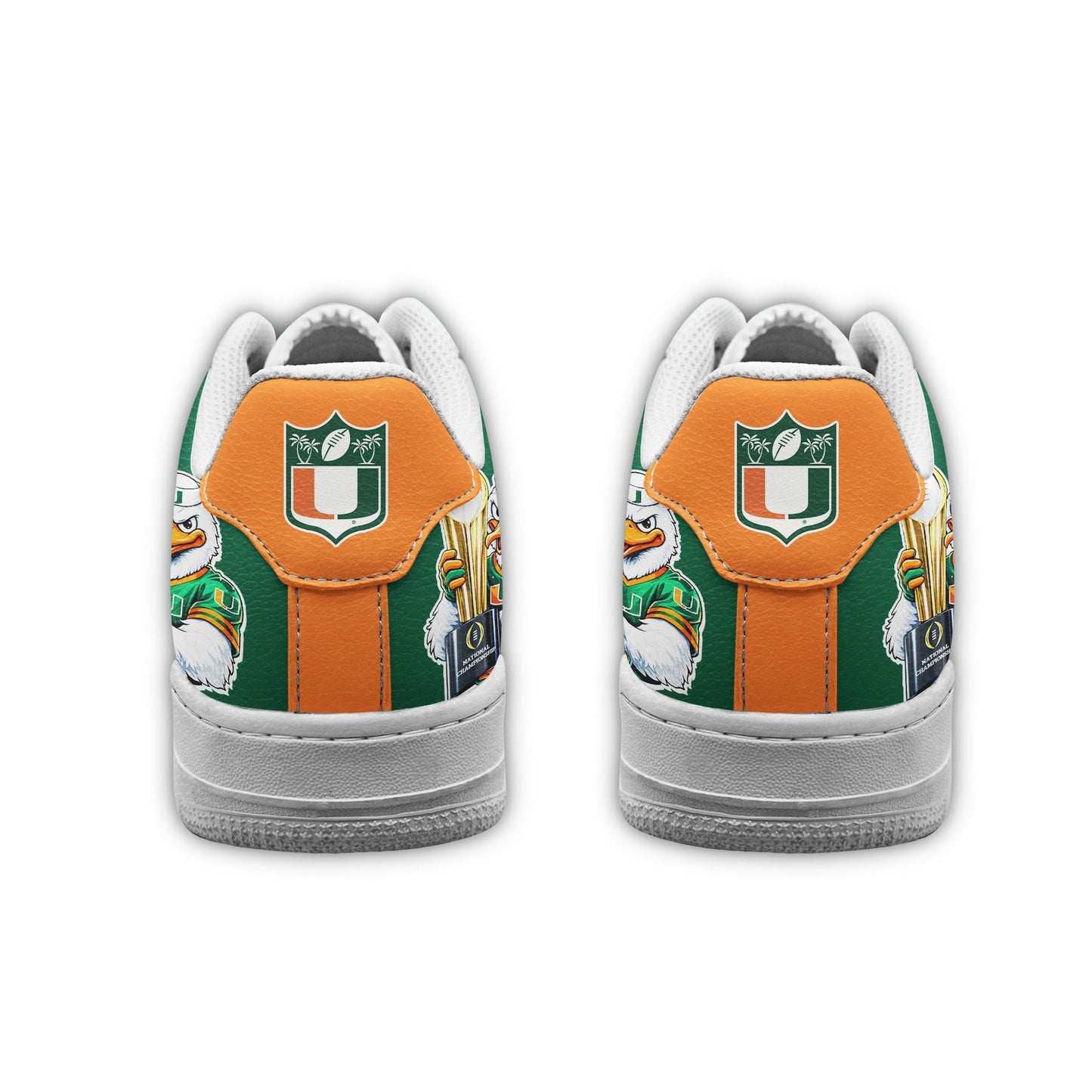 Miami Hurricanes | Premium NCAA Fiesta Bowl Champions AF1 Shoes TD