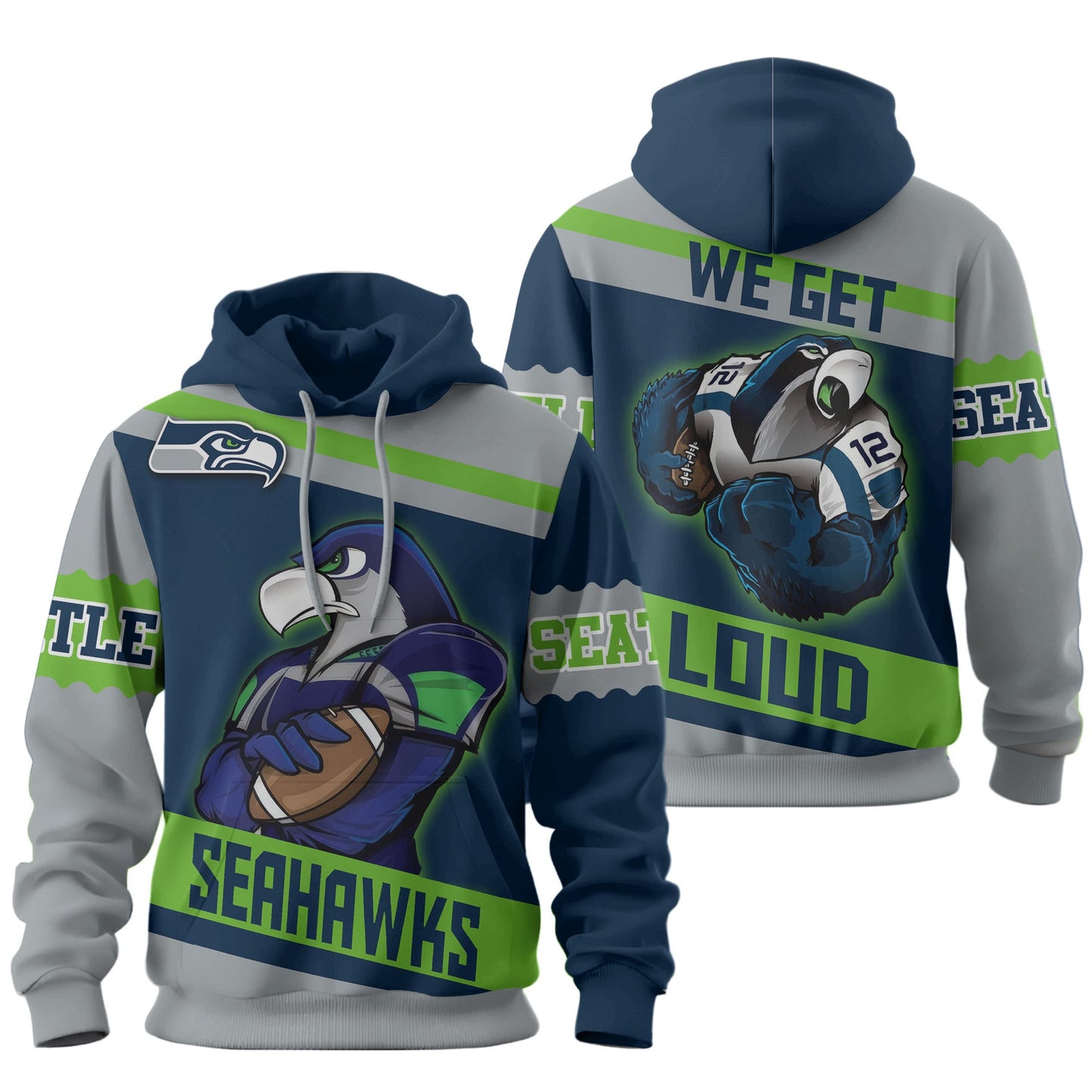 Seattle Seahawks | Premium We Get Loud 3D Hoodie HY