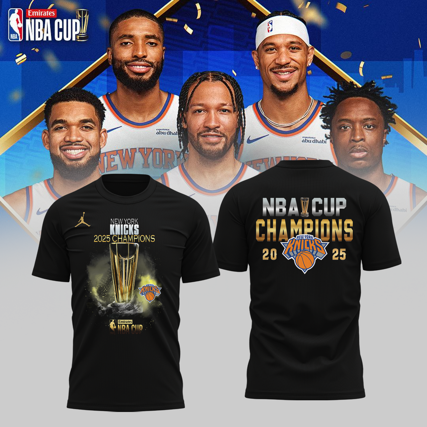 New York Knicks 2025 Cup Champions TShirt