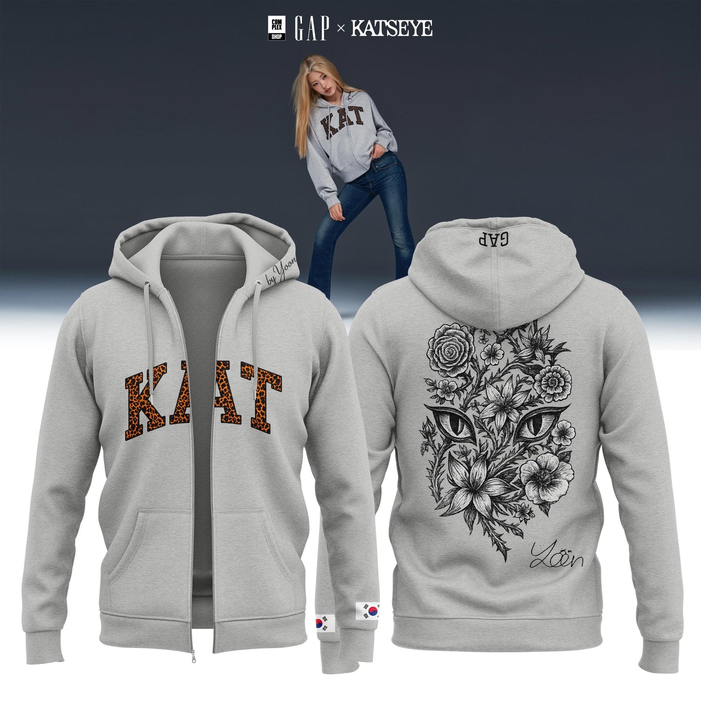 GAP x KATSEYE Yoonchae Zip Hoodie