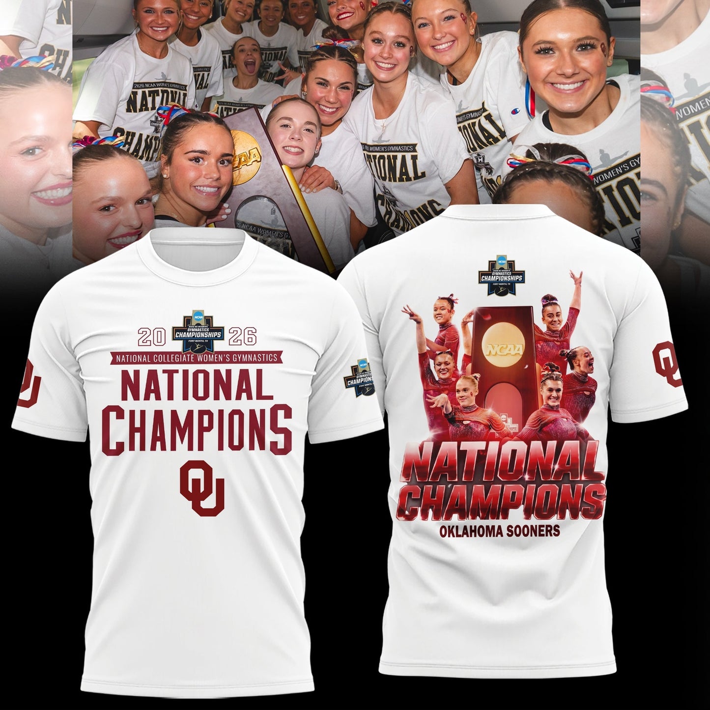 Oklahoma Women's Gymnastics 2026 NCAA National Champions T-Shirt