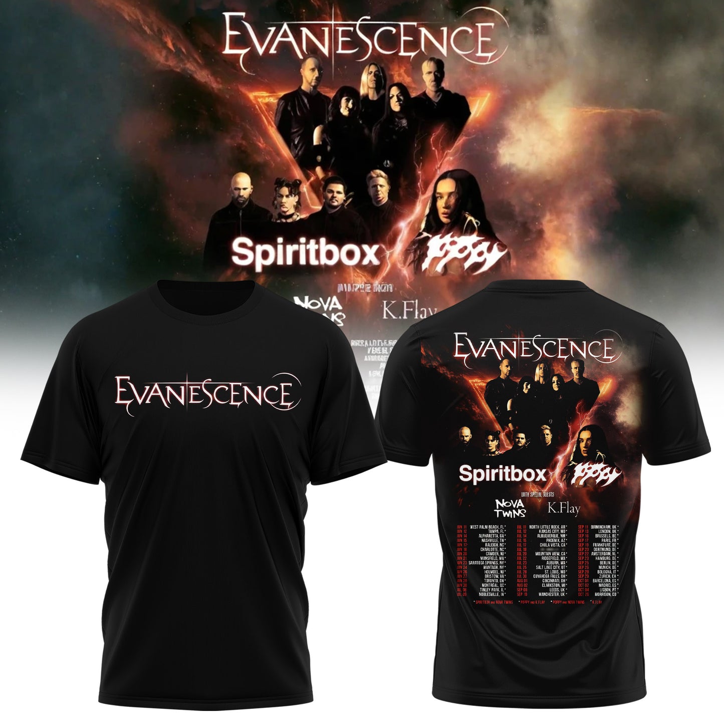 .EVANESCENCE US & UK 2026 WORLD TOUR Collection