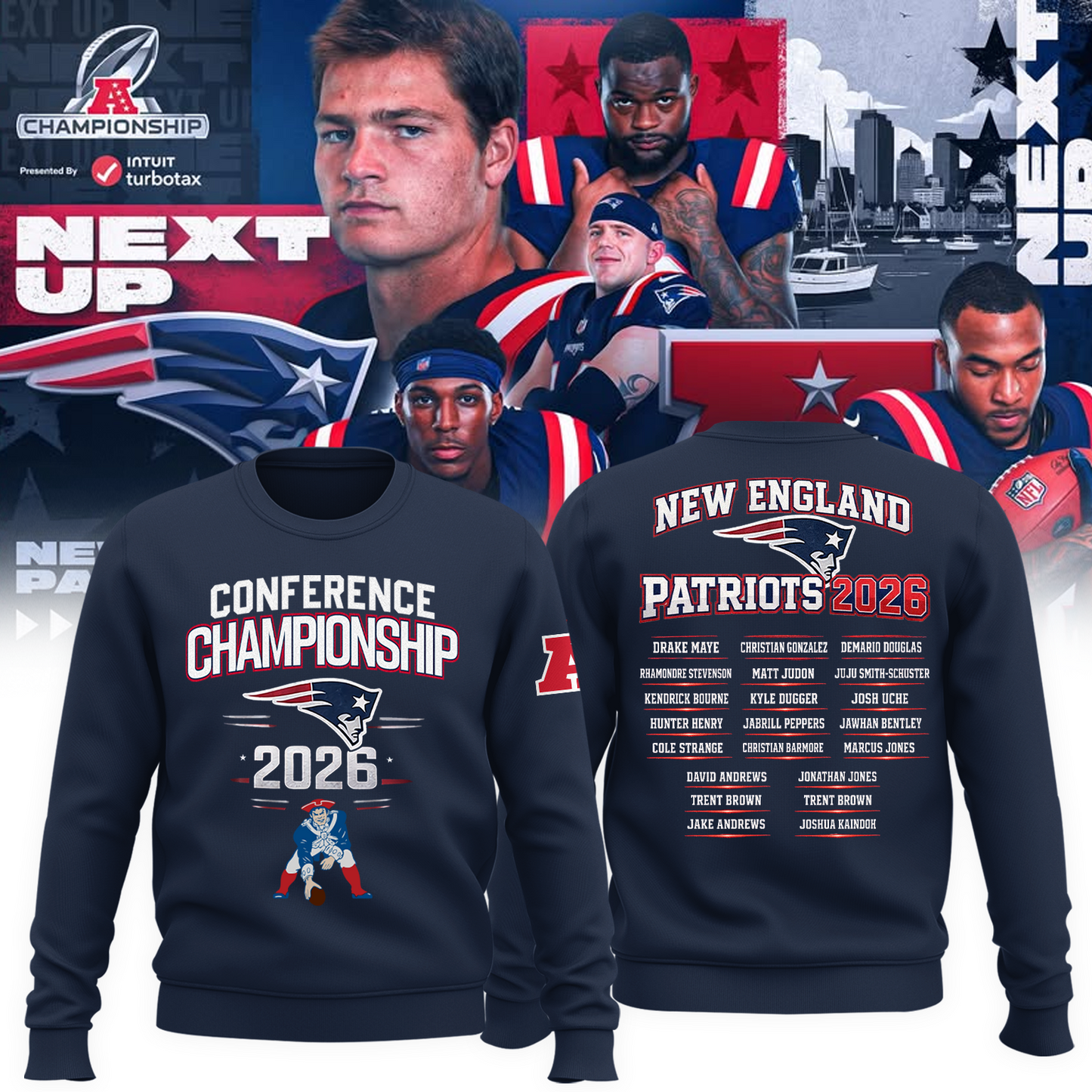2026 AFC Championship Bound: Patriots Victory Sweatshirt