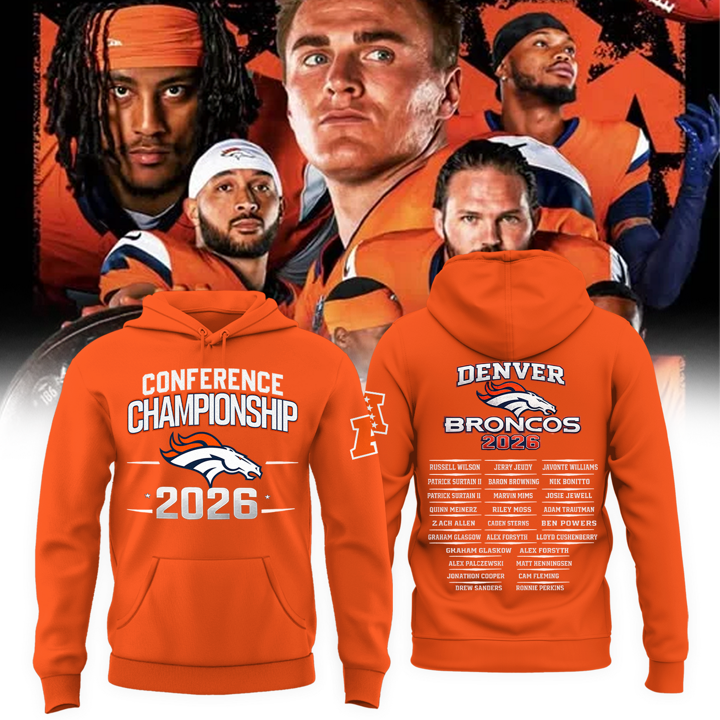 Broncos 2026 Conference Championship Official Commemorative Hoodie