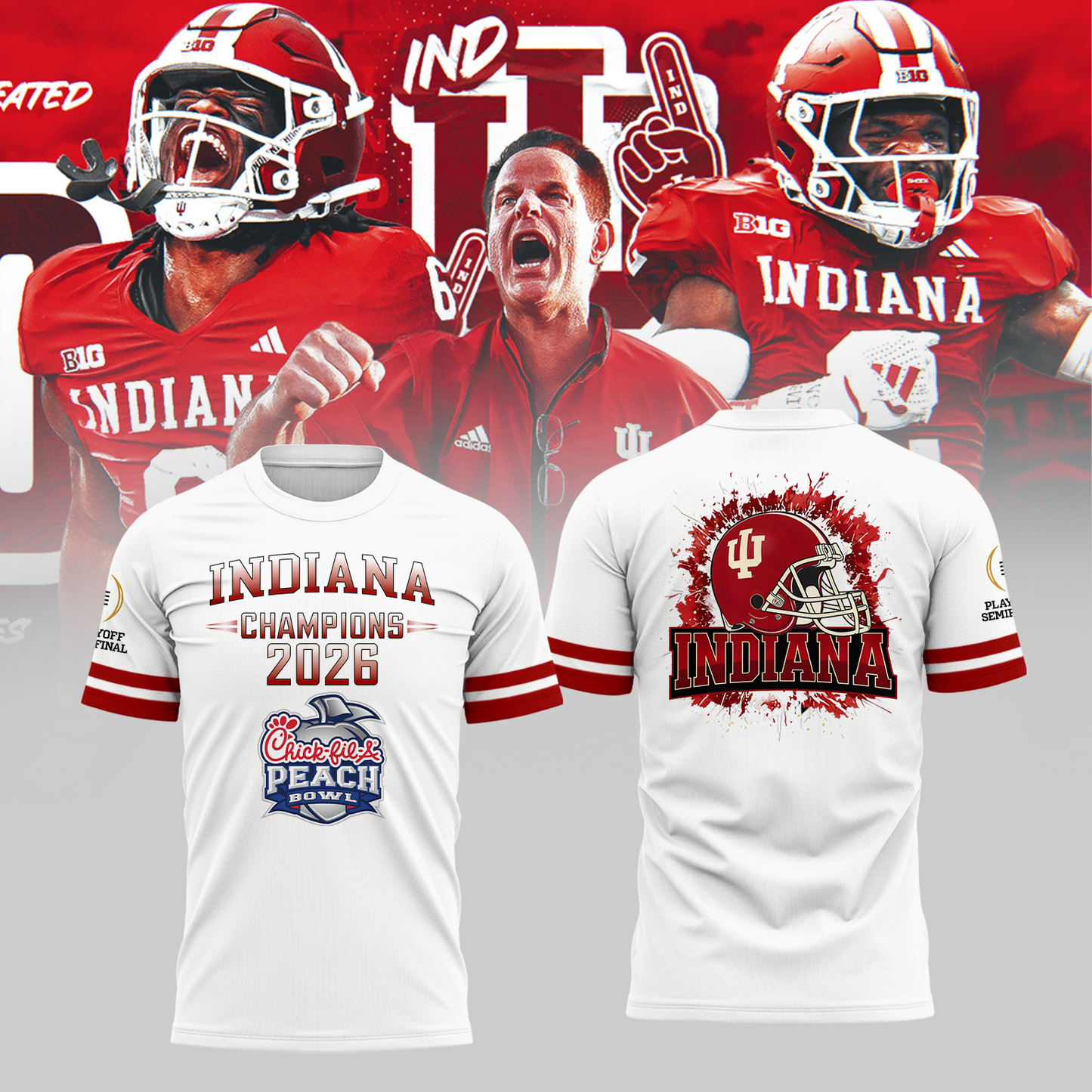 Indiana Hoosiers 2026 VRBO FIESTA BOWL Champions TShirt