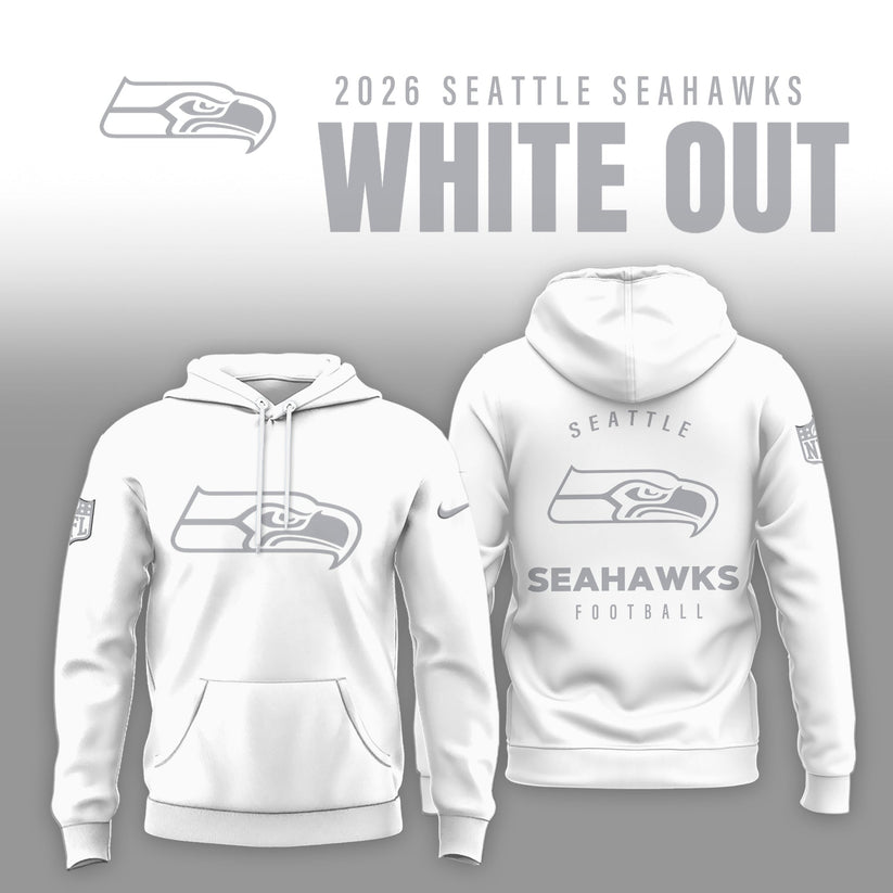 Seattle Seahawks 2025 Winter White Out Combo Hoodie