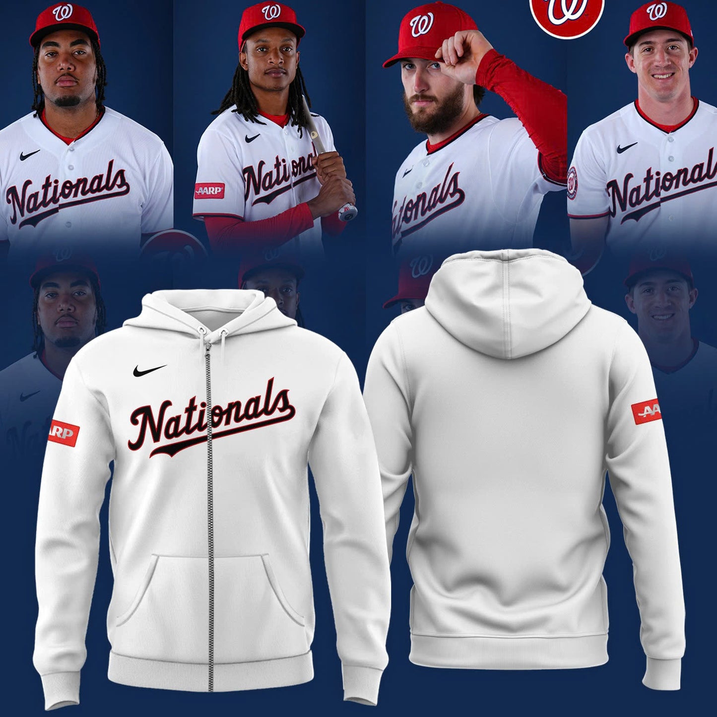 Washington Nationals 2026 Nationals True Fan Edition ZIP Hoodie