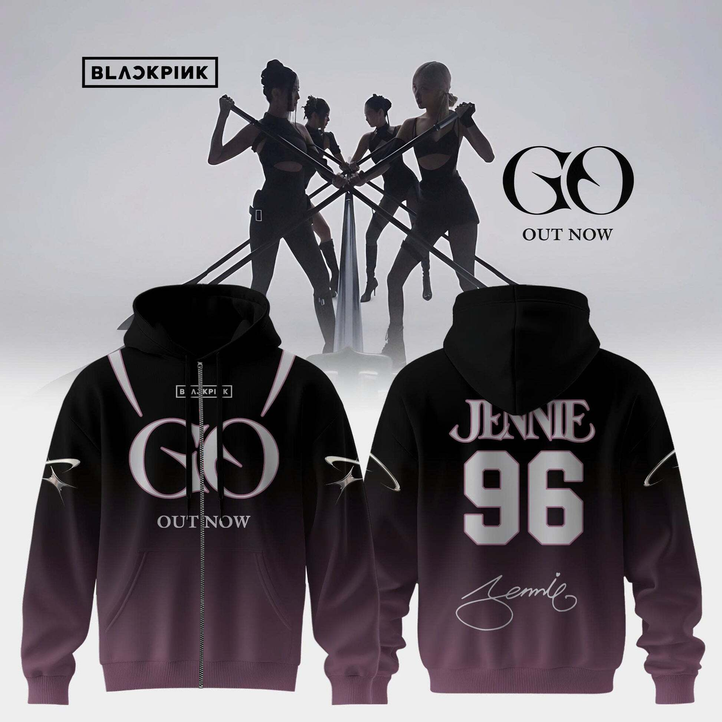 BLACKPINK ‘GO’ OUT NOW – Zip Hoodie ( Jennie )