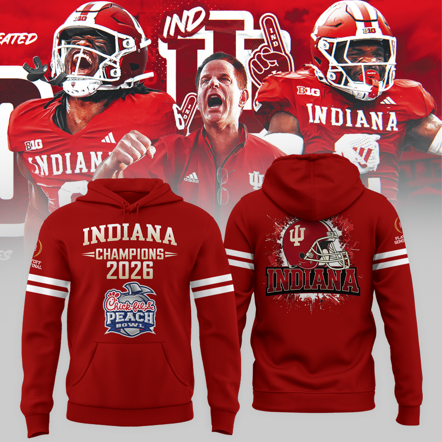 Indiana Hoosiers 2026 VRBO FIESTA BOWL Champions Hoodie