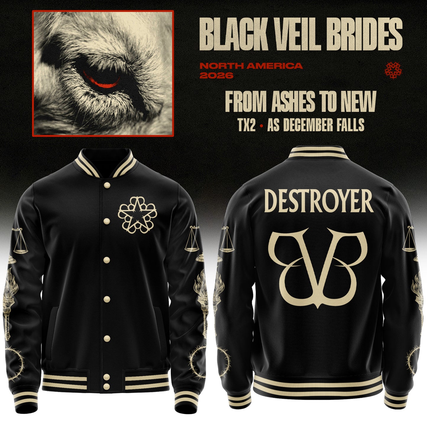 Black Veil Brides – From Ashes To New Tour (North America 2026) Jacket