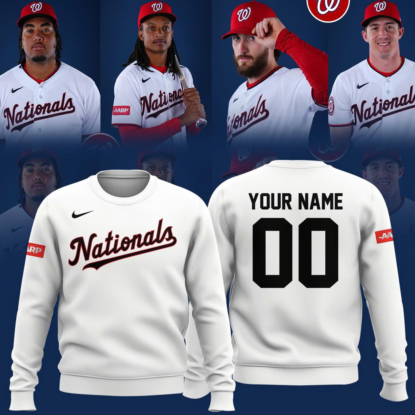 Washington Nationals 2026 Nationals True Fan Edition Sweater