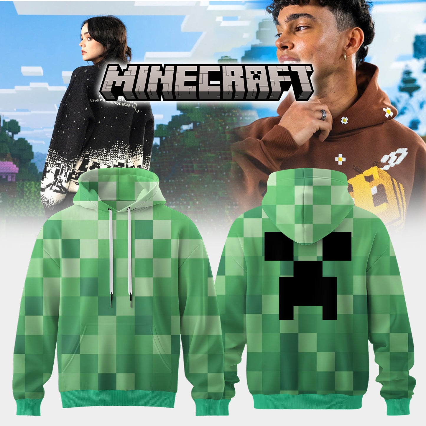 MINECRAFT Winter Collection: Creeper Hoodie