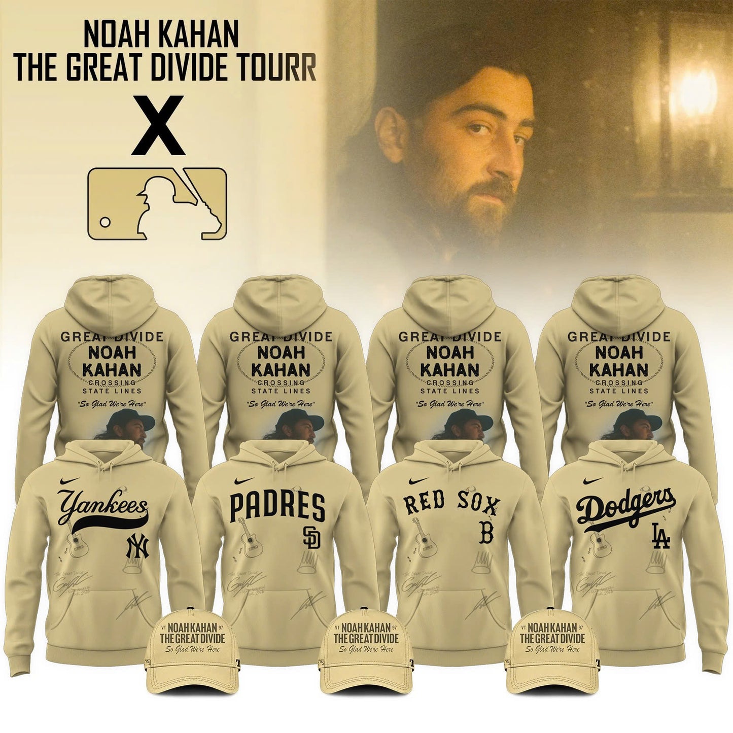 .Baseball x Noah Kahan Tour 2026 Hoodie Limited Edition