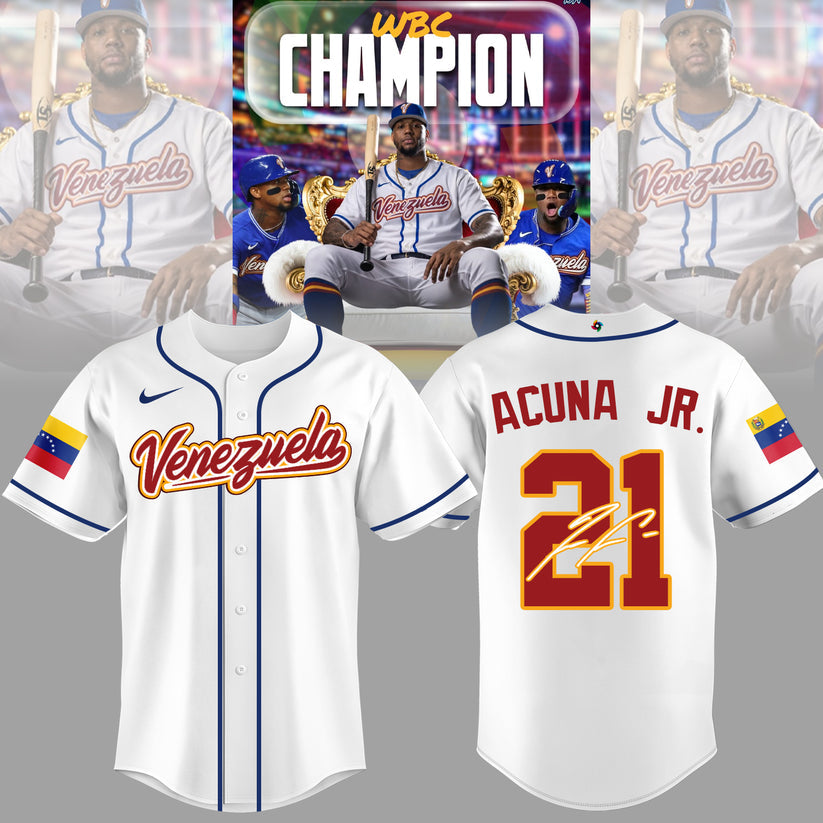 Acuna JR. WBC Champion Venezuela World Baseball Classi Limited Edition Jersey