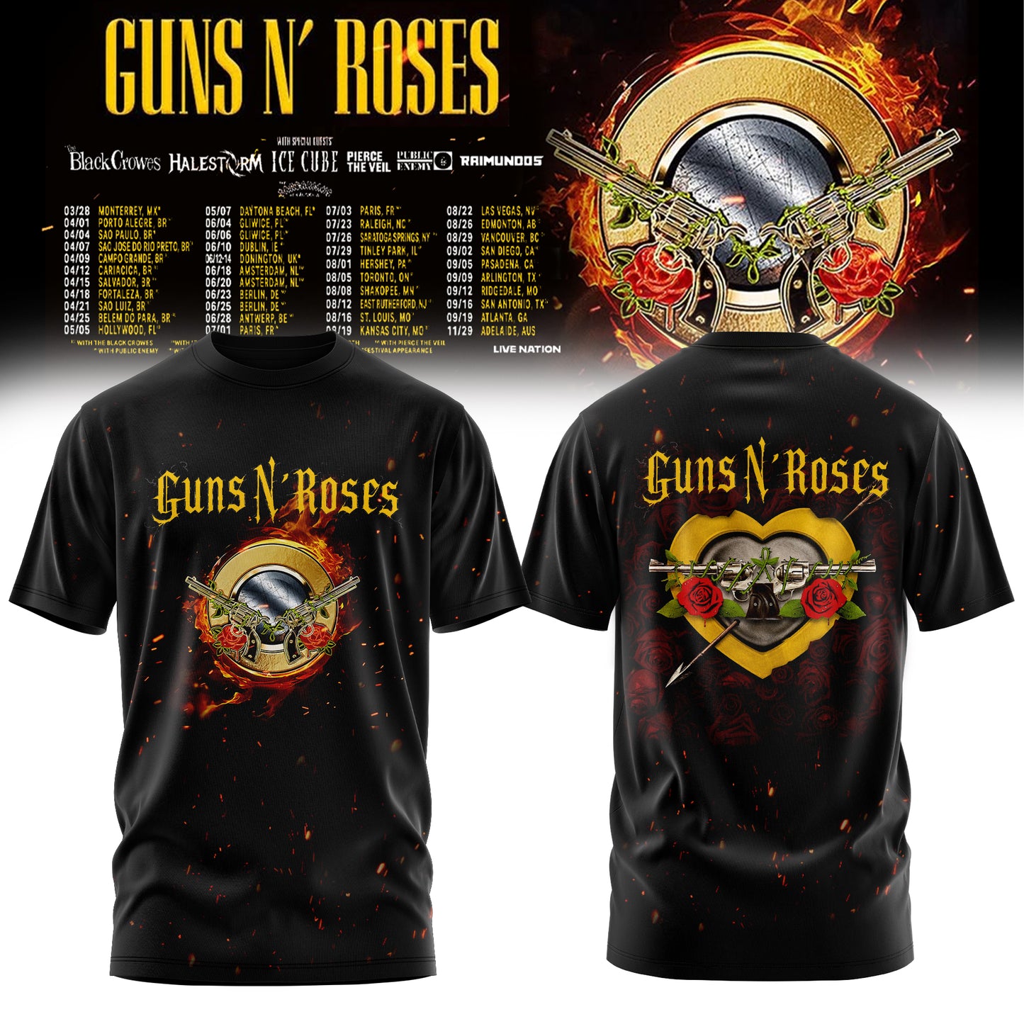 _Guns N’ Roses 2026 TOUR T-SHIRT IS HERE – LIMITED EDITION 🔥
