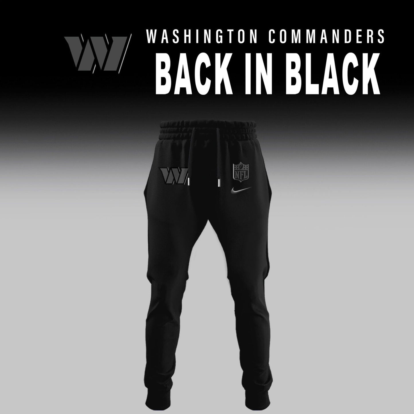 Washington Commanders 2025 Back In Black Limited Edition Combo TShirt