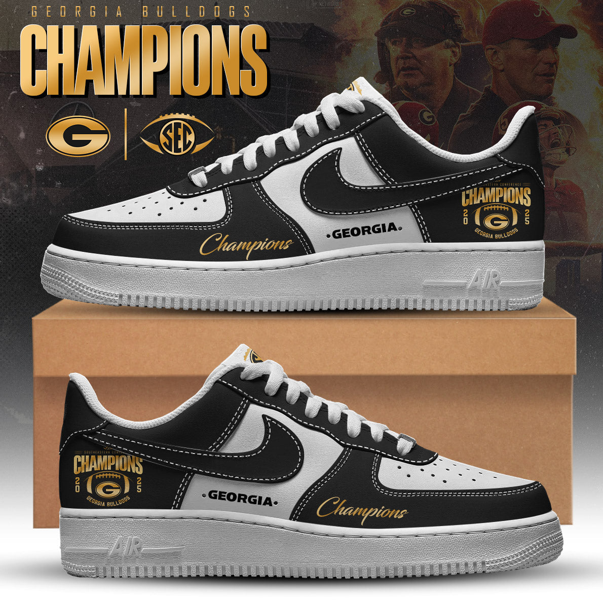 UGA Champions Air Force 1 Fashions Shoes Limited Ver 2