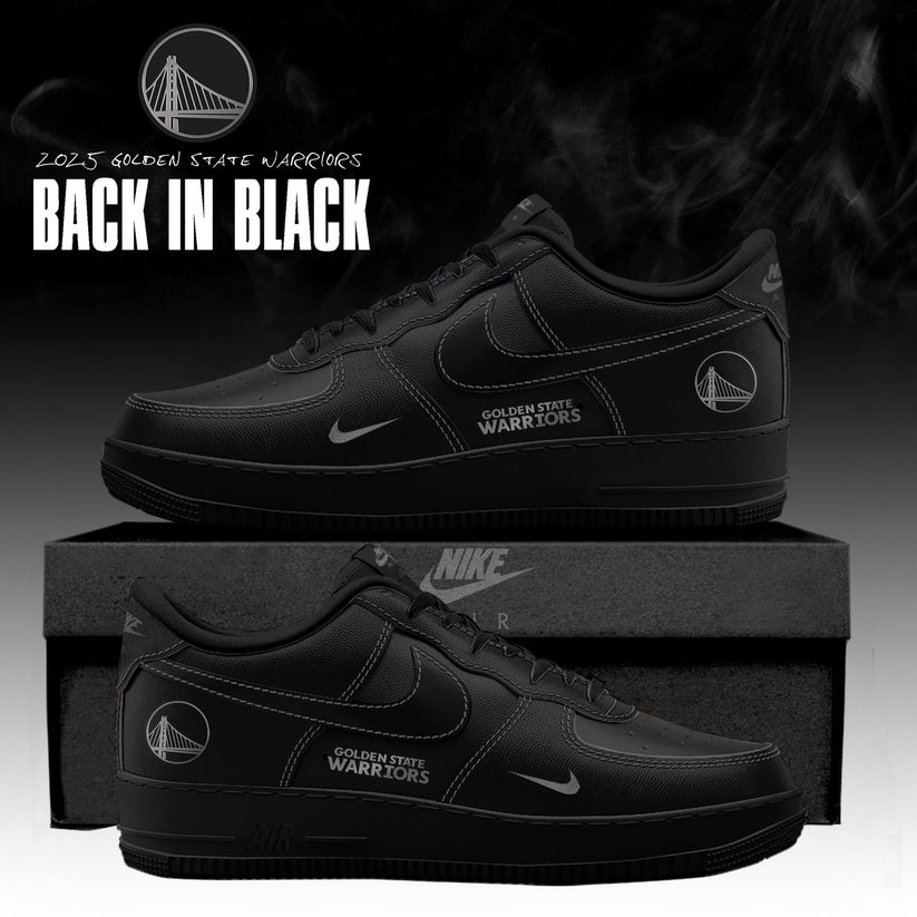 Golden State Warriors ‘Back in Black’ 2025 Special Edition AF1 Sneakers