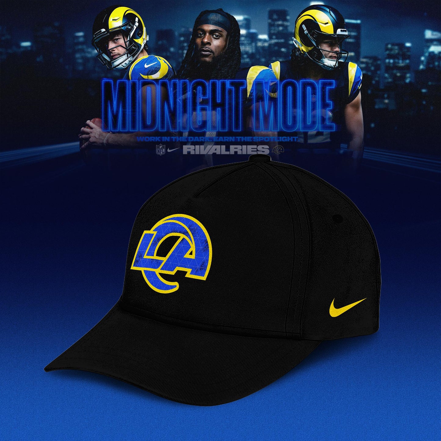 _ Los Angeles Rams Midnight Blue 2025 Rivalries Special Bomber Jacket