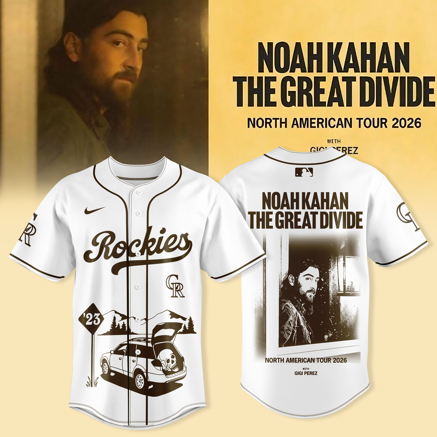 _ Colorado Rockies x Noah Kahan – “The Great Divide Tour 2026” Jersey Collection