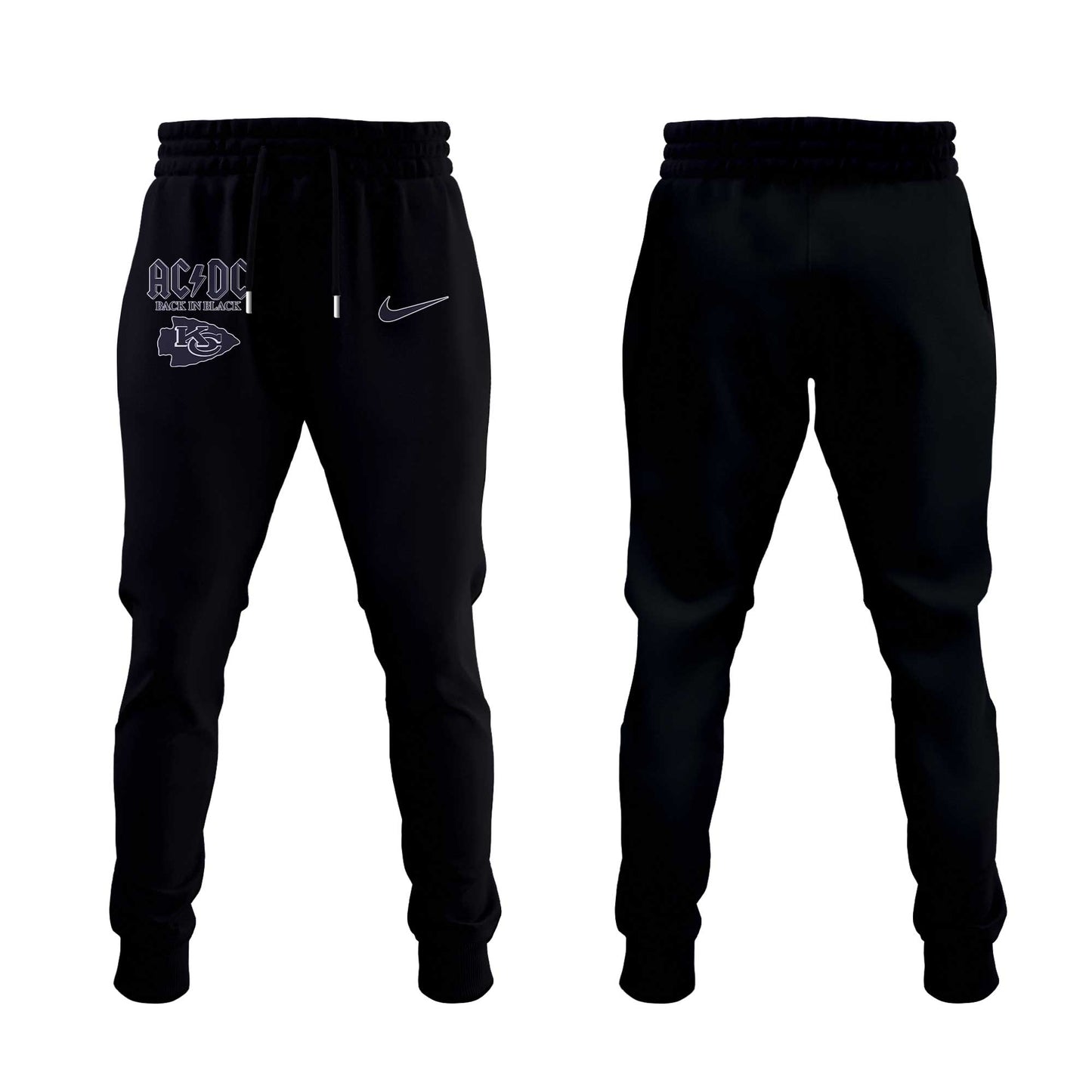 Limited Edition K.C Chiefs AC/DC Back In Black Hoodie