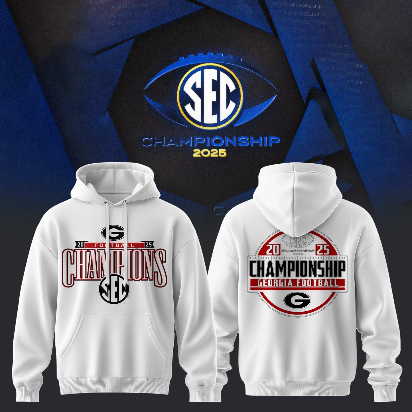 Georgia Bulldogs – 2025 SEC Champions Hoodie