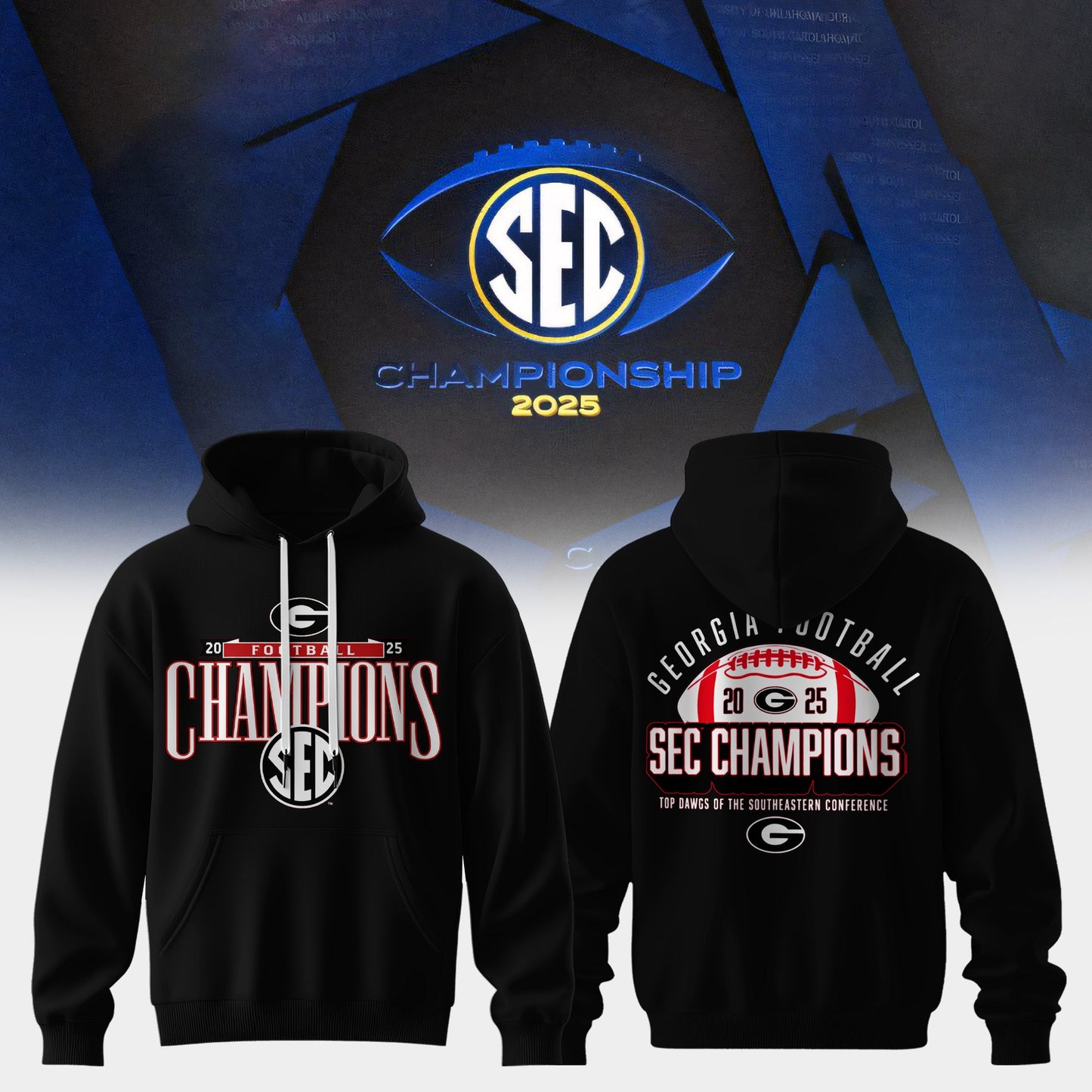 Georgia Bulldogs – 2025 SEC Champions Hoodie