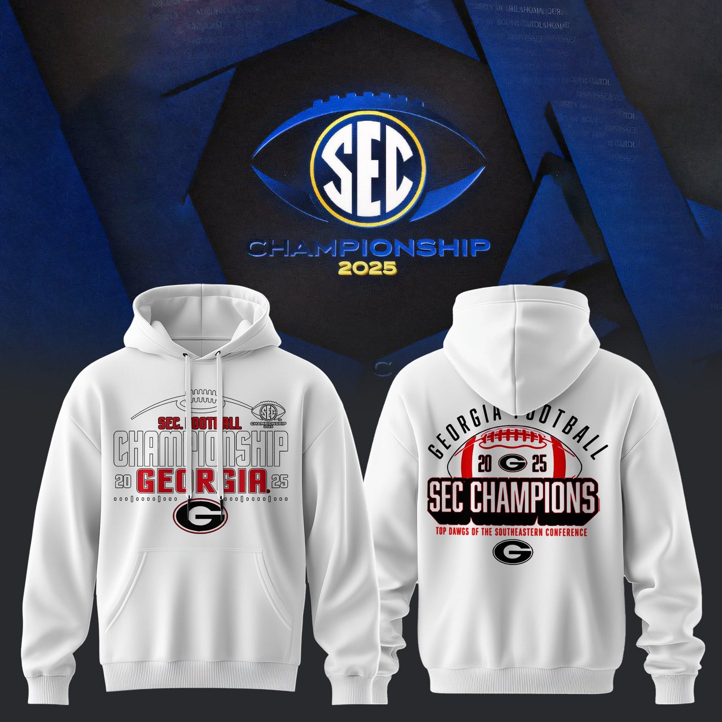 Georgia Bulldogs – 2025 SEC Champions Hoodie
