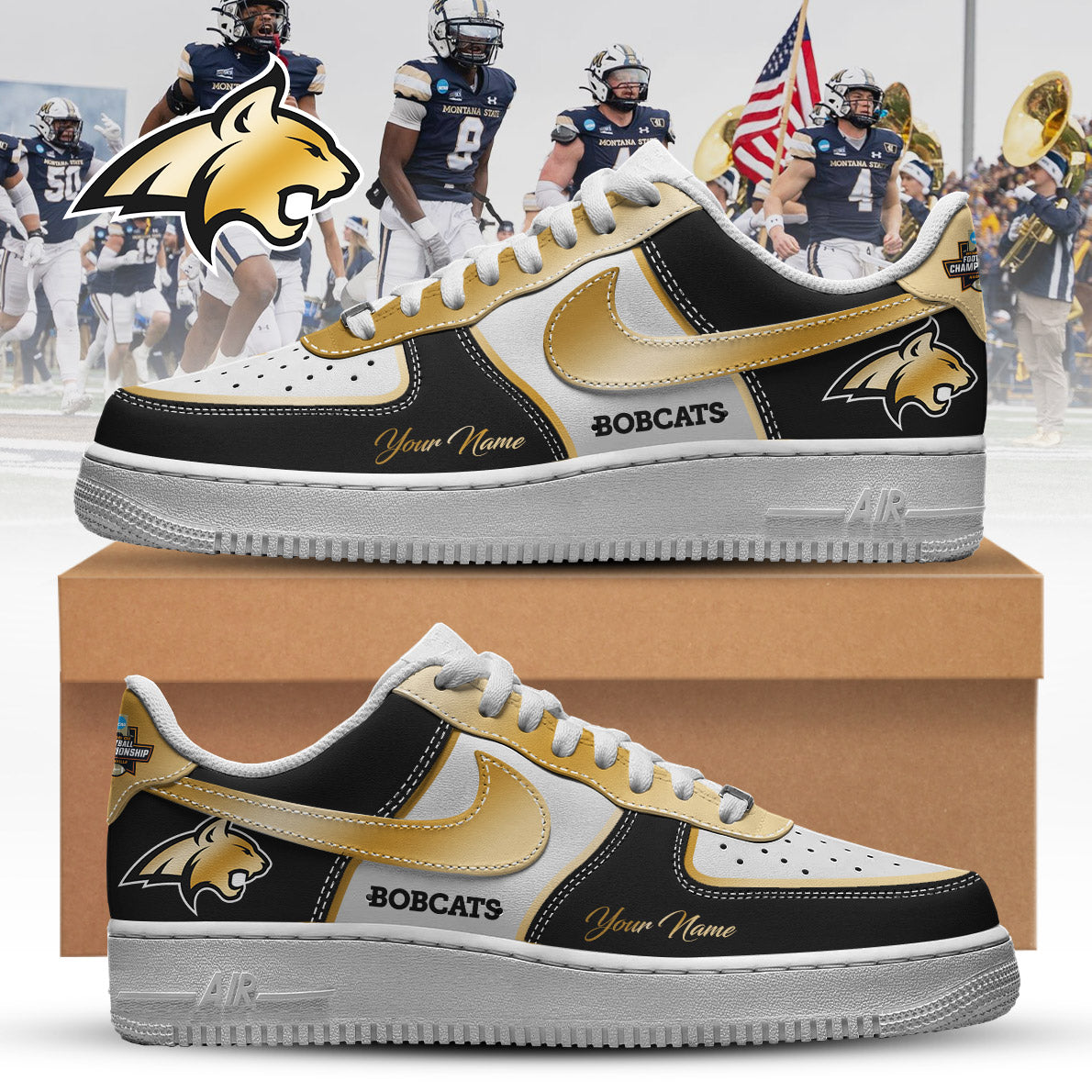 MSU Bobcats Personalized Air Force One Sneakers 2