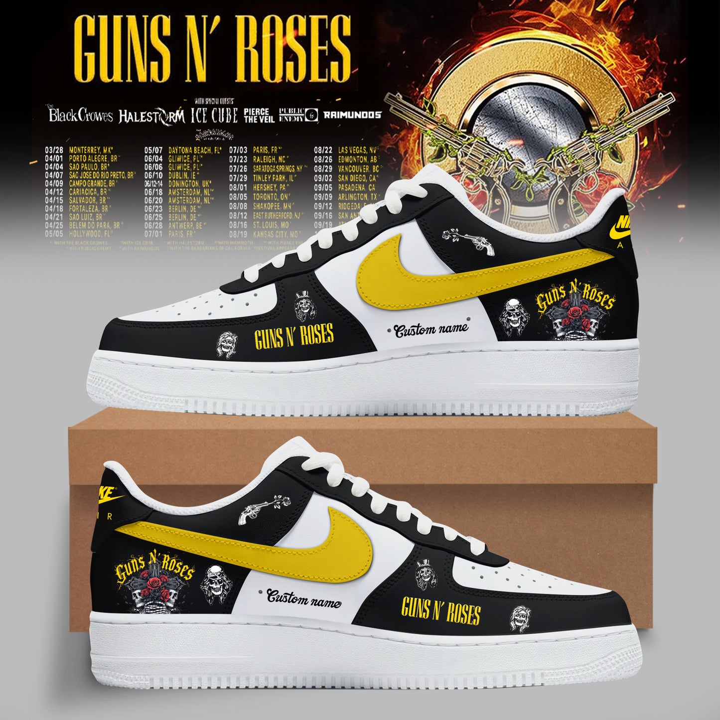 Guns N’ Roses 2026 TOUR MERCH IS HERE – LIMITED EDITION SNEAKERS 🔥