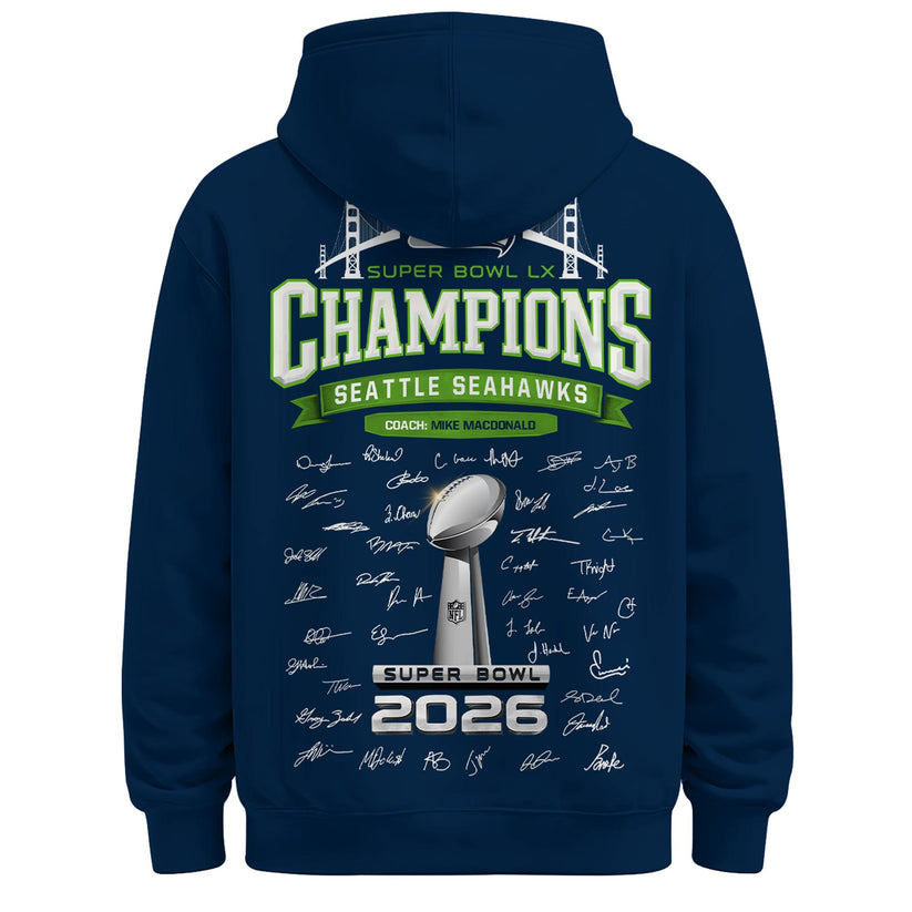 Seattle Seahawks Super Bowl LX Champions Limited Edition Hoodie