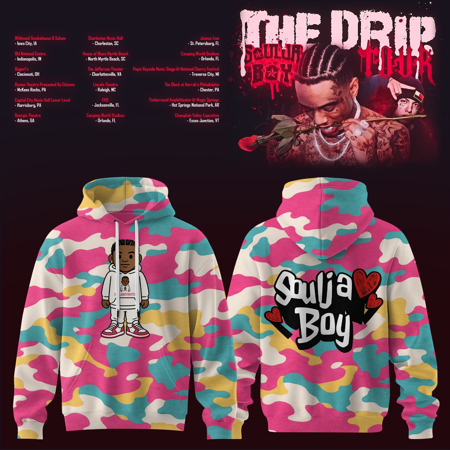 _SOULJA BOY LIMITED DRIP 2026 TOUR HOODIE MERCH IS HERE