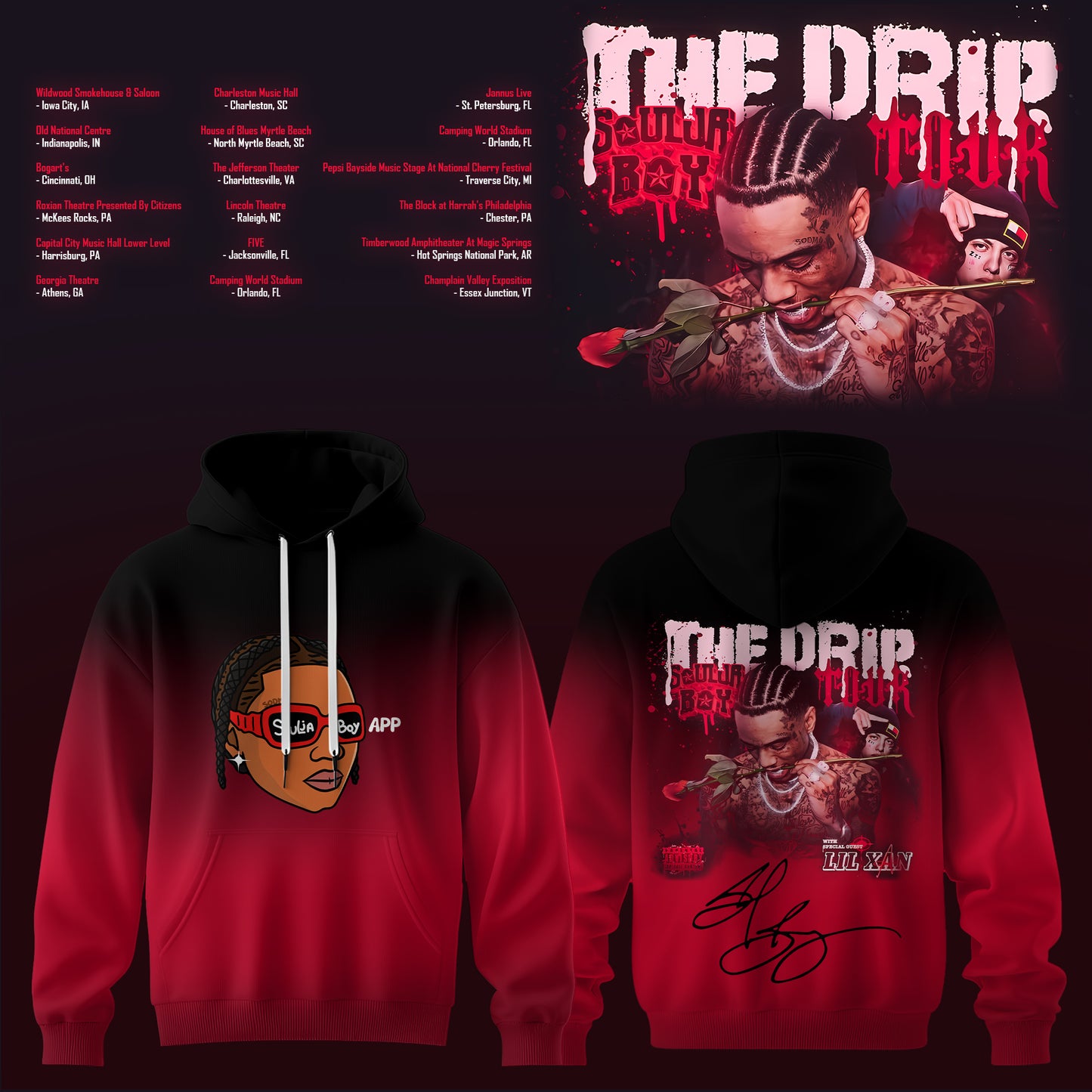 .SOULJA BOY LIMITED DRIP 2026 TOUR HOODIE MERCH IS HERE