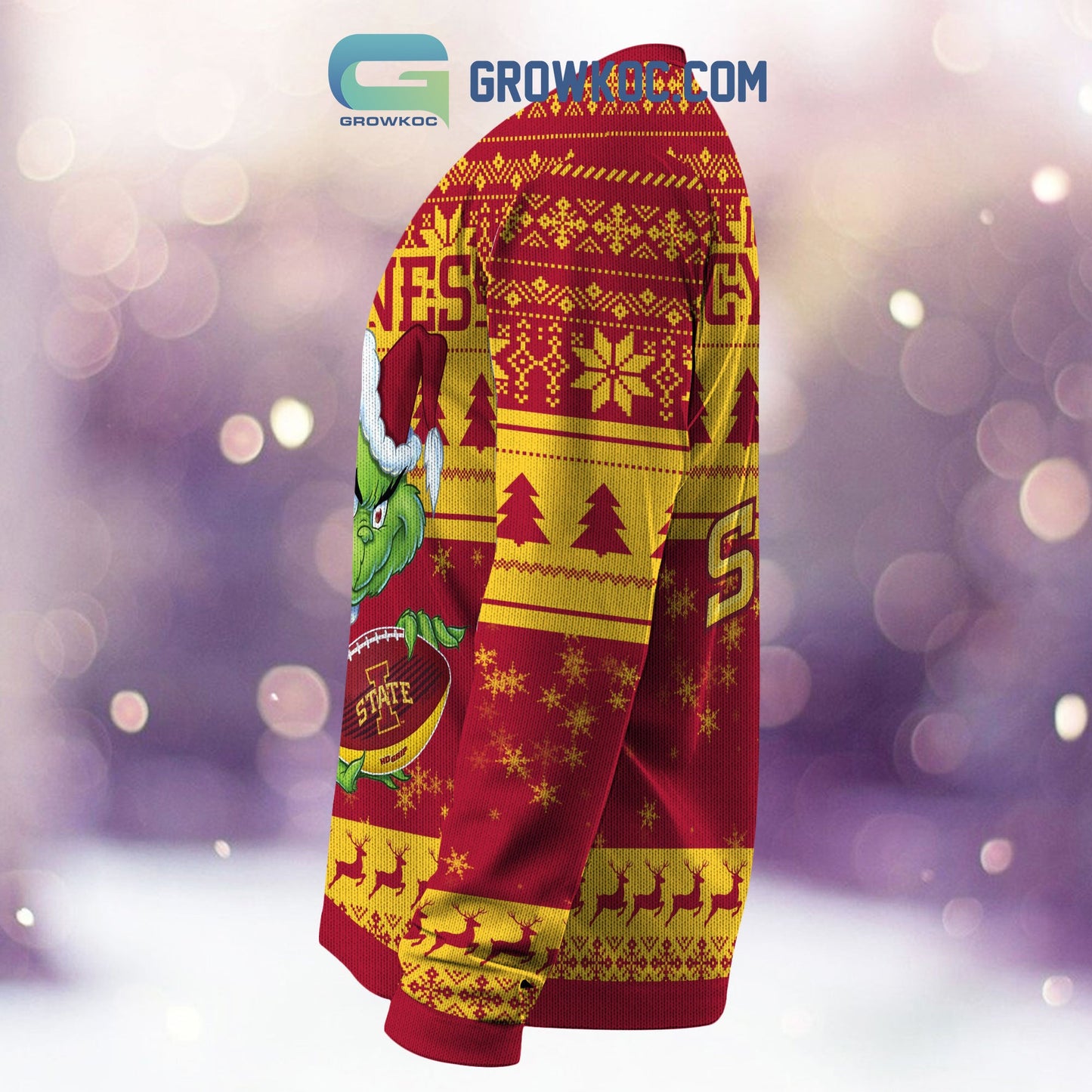 Iowa State Cyclones Grinch NCAA Christmas Ugly Sweater