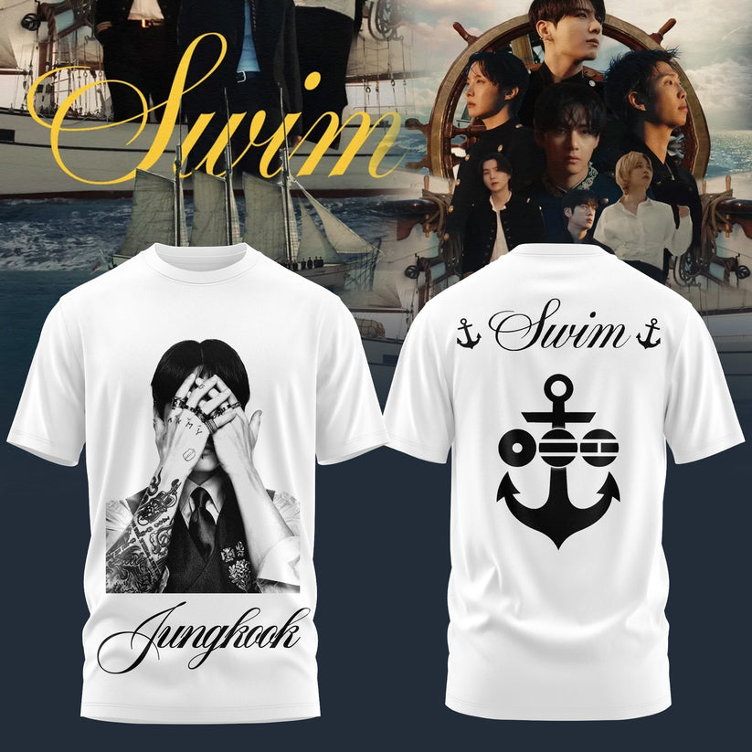 BTS – Swim Arirang Album Mixed Mesh Shirt - Jungkook