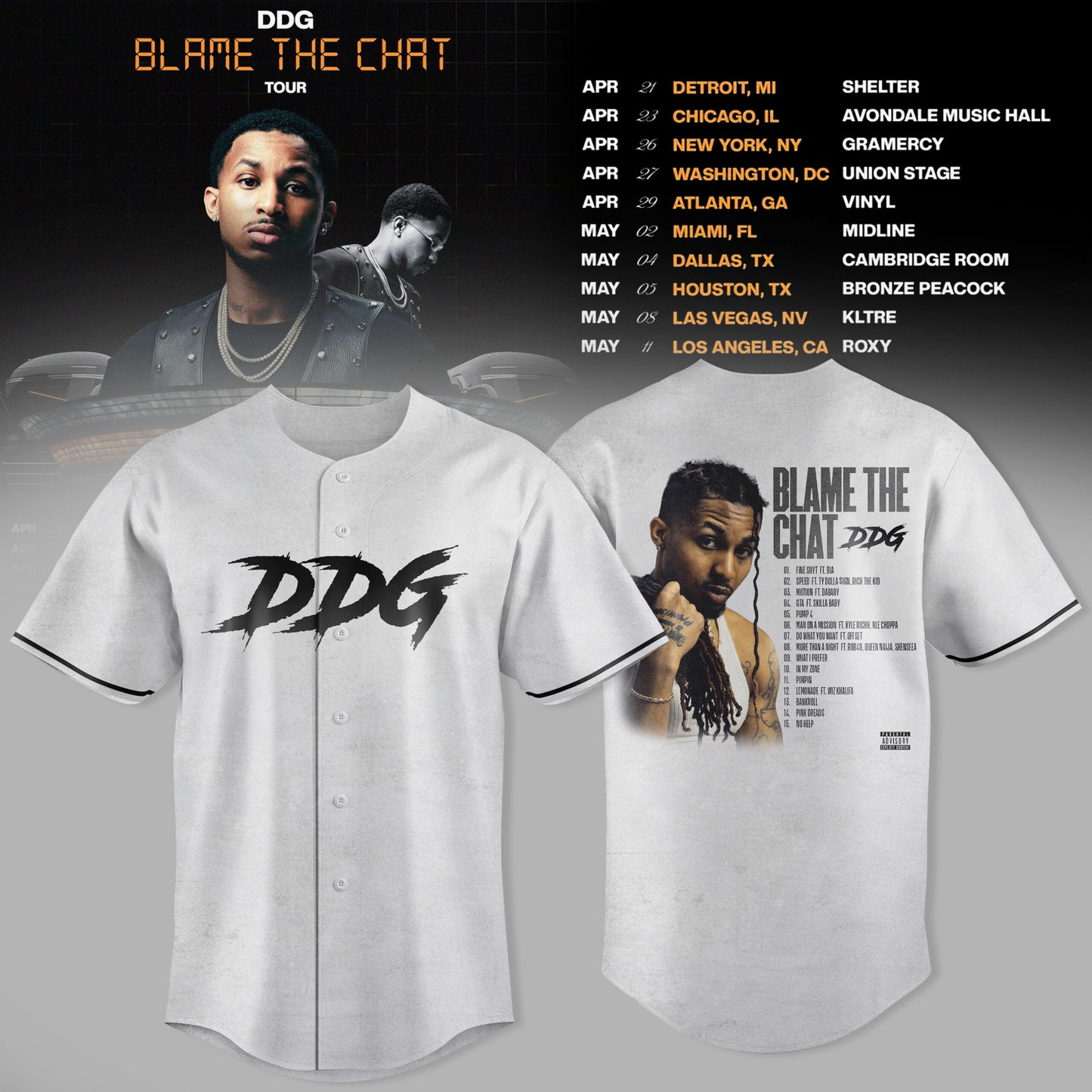 DDG – BLAME THE CHAT TOUR Jersey