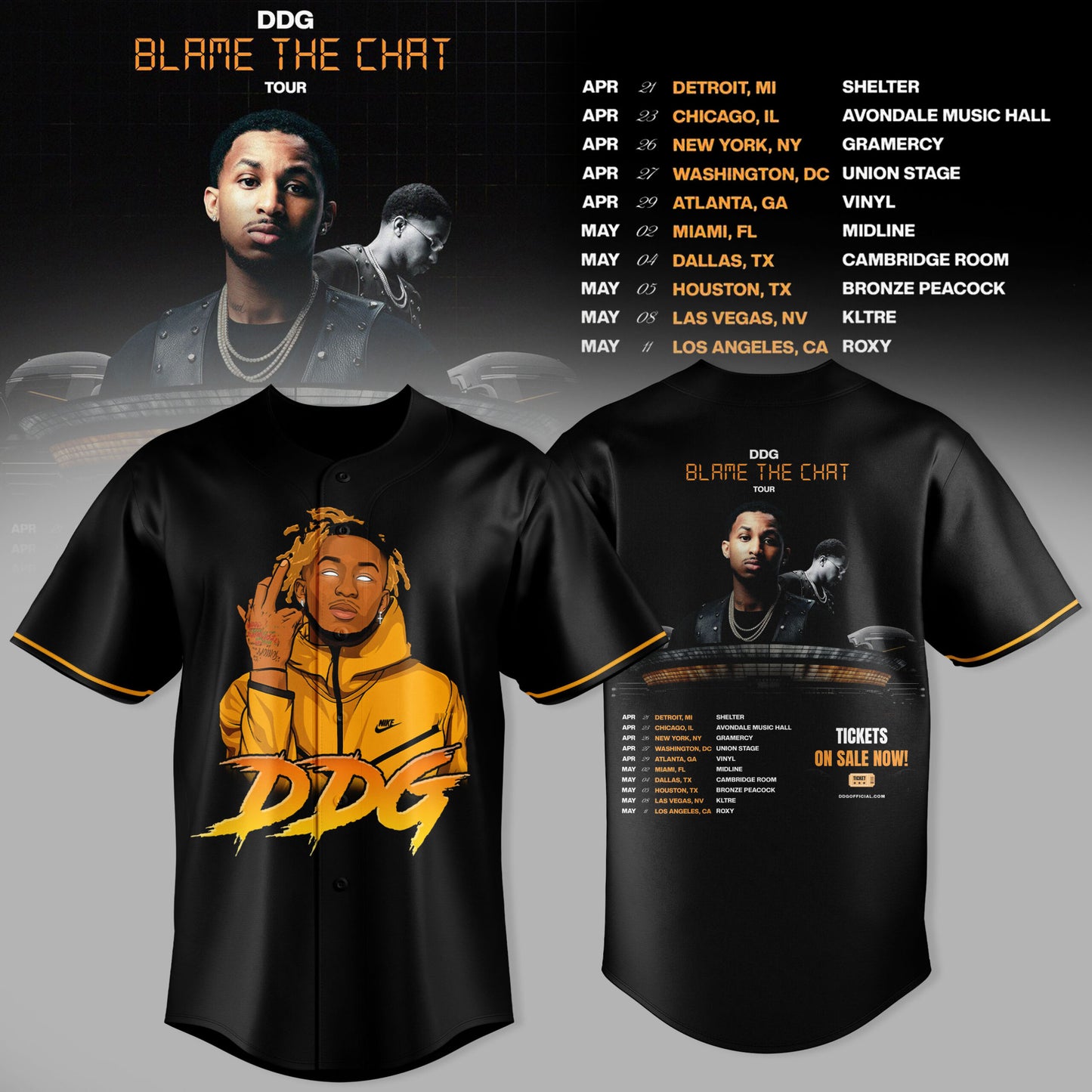 DDG – BLAME THE CHAT TOUR Jersey