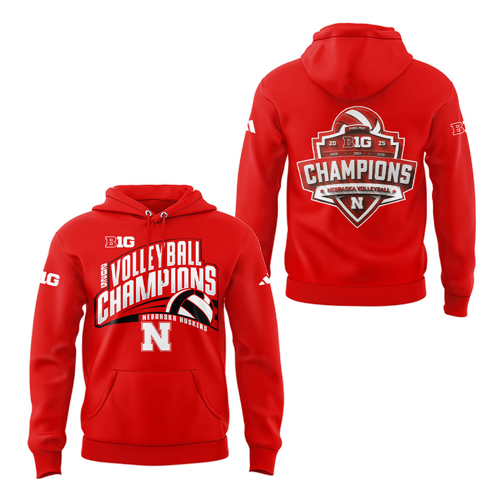 Limited Edition HuskerVB 2025 Champions Hoodie-LL2511241006