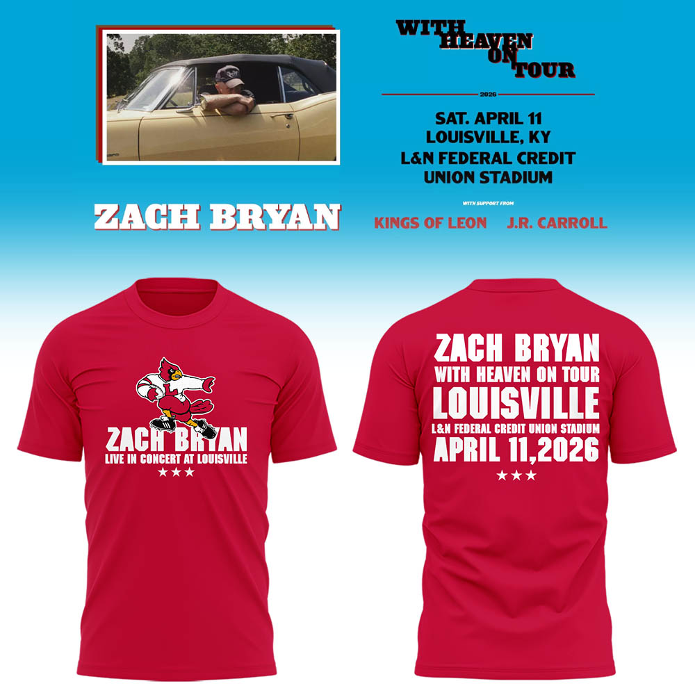 Limited Zach “With Heaven On Tour 2026.” At Louisville TShirt-LL260410026