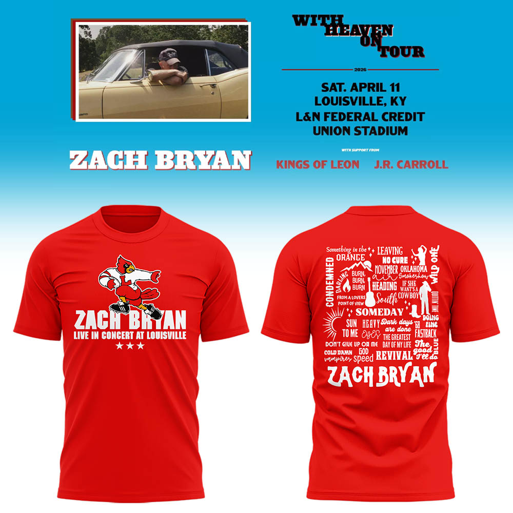 Limited Zach “With Heaven On Tour 2026.” At Louisville TShirt-LL260410028
