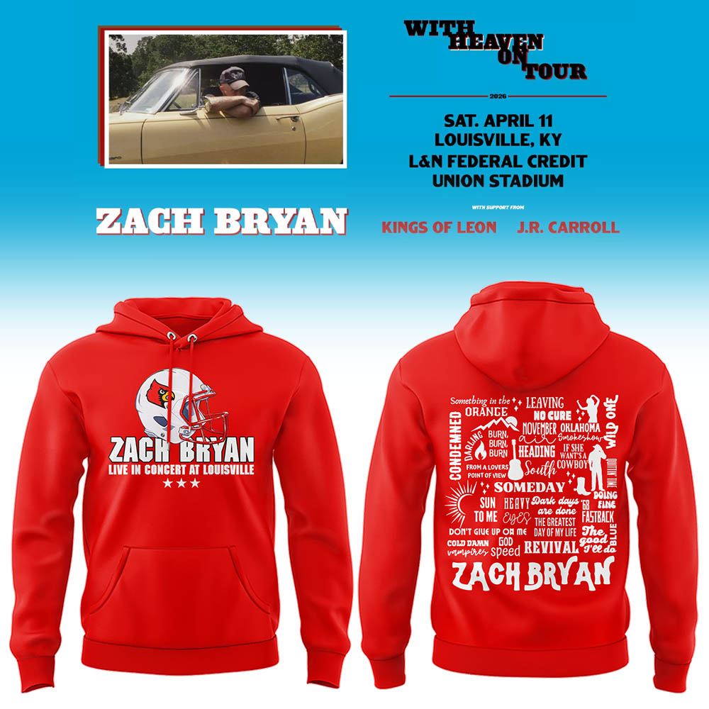 Limited Zach “With Heaven On Tour 2026.” at Louisville Hoodie-LL260410038
