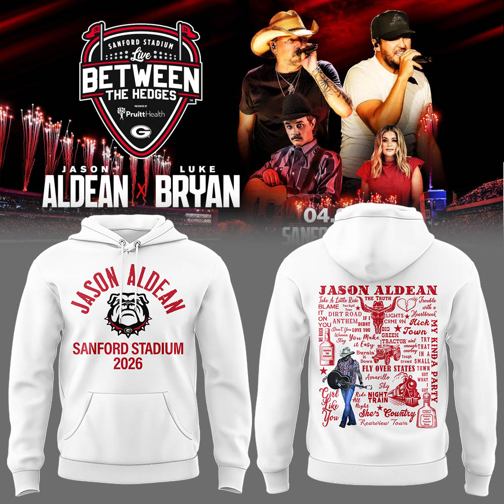 Limited Edition JA “Live Between The Hedges” At Sanford Stadium Hoodie-LL260421020