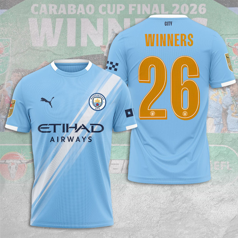 Manchester City Carabao Cup Winner’s 2026 3D Apparel