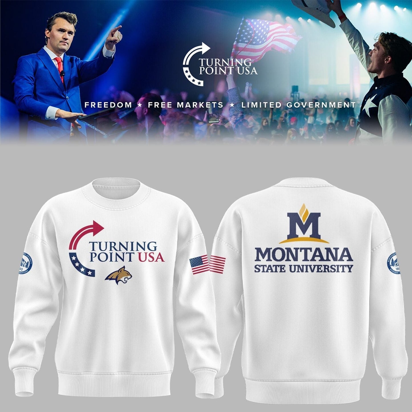 Limited Edition Montana State x Turning Point USA 2025 Sweatshirt | HQ45