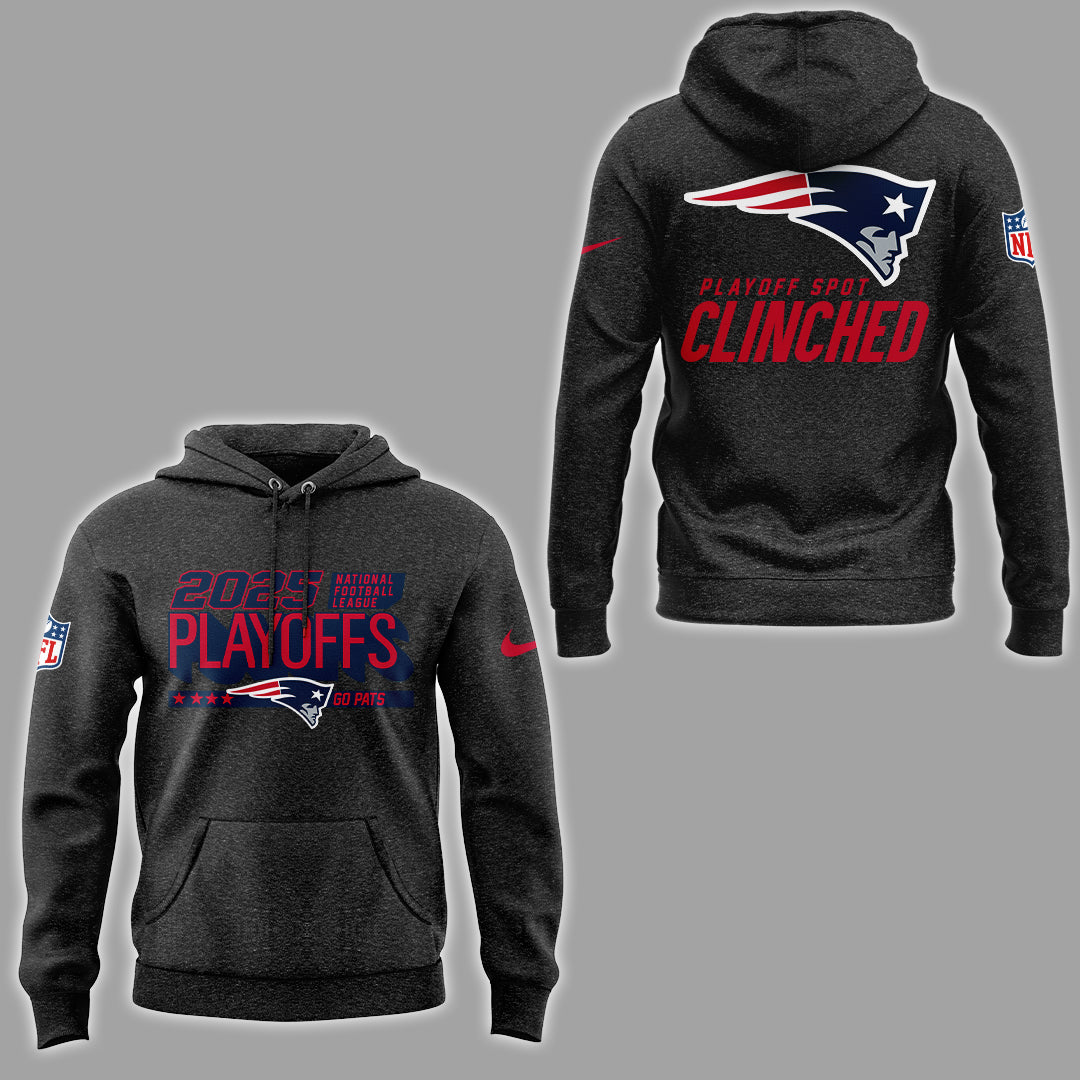 Limited Edition 2025 Patriots Playoffs Clinched Hoodie-ND12222526