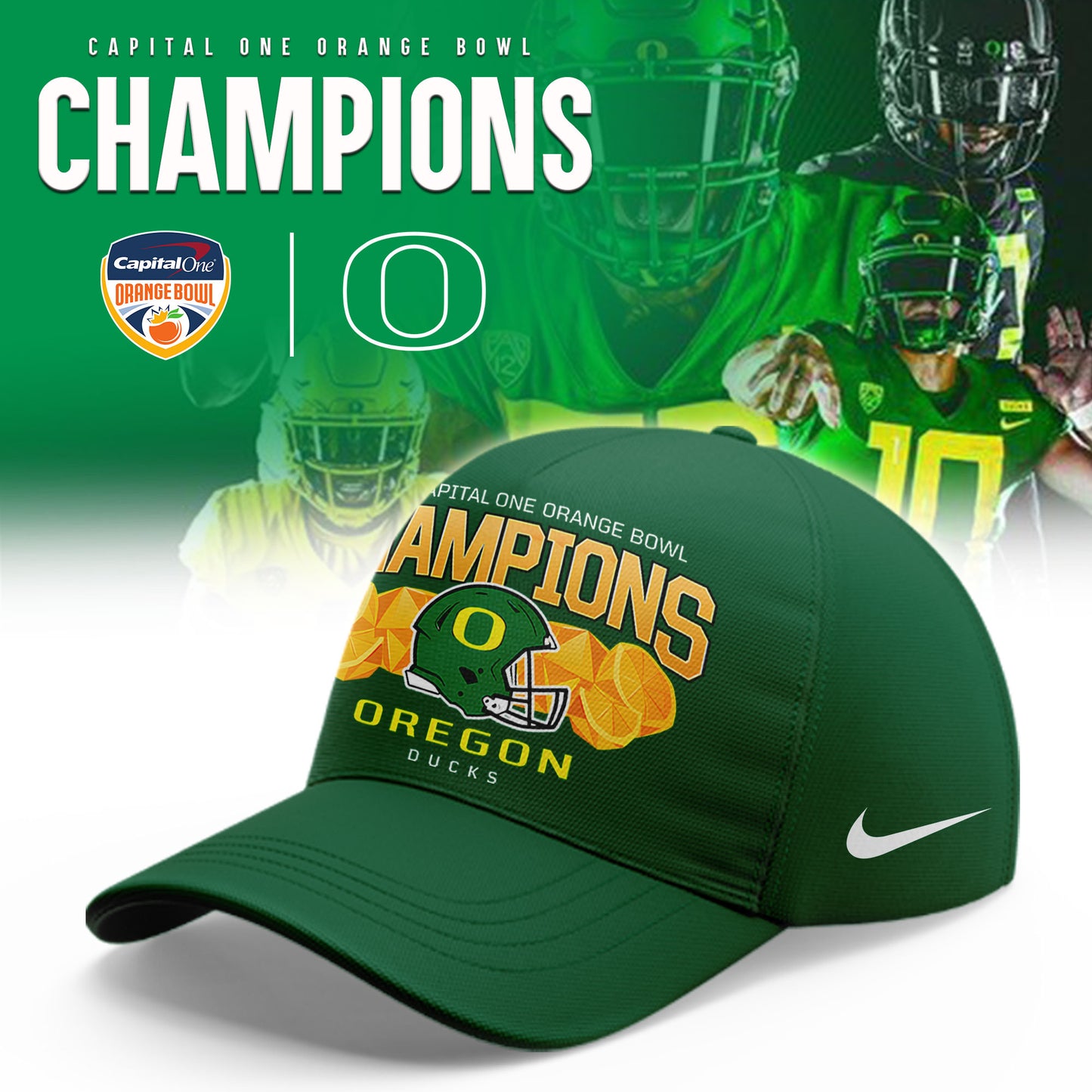 _Oregon Ducks 2026 Orange Bowl Champions Limited Polo Shirt
