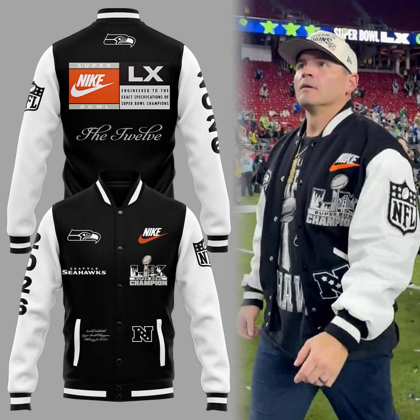 Limited Edition SEAHAWKS CHAMPIONS Super Bowl LX Bomber Jacket