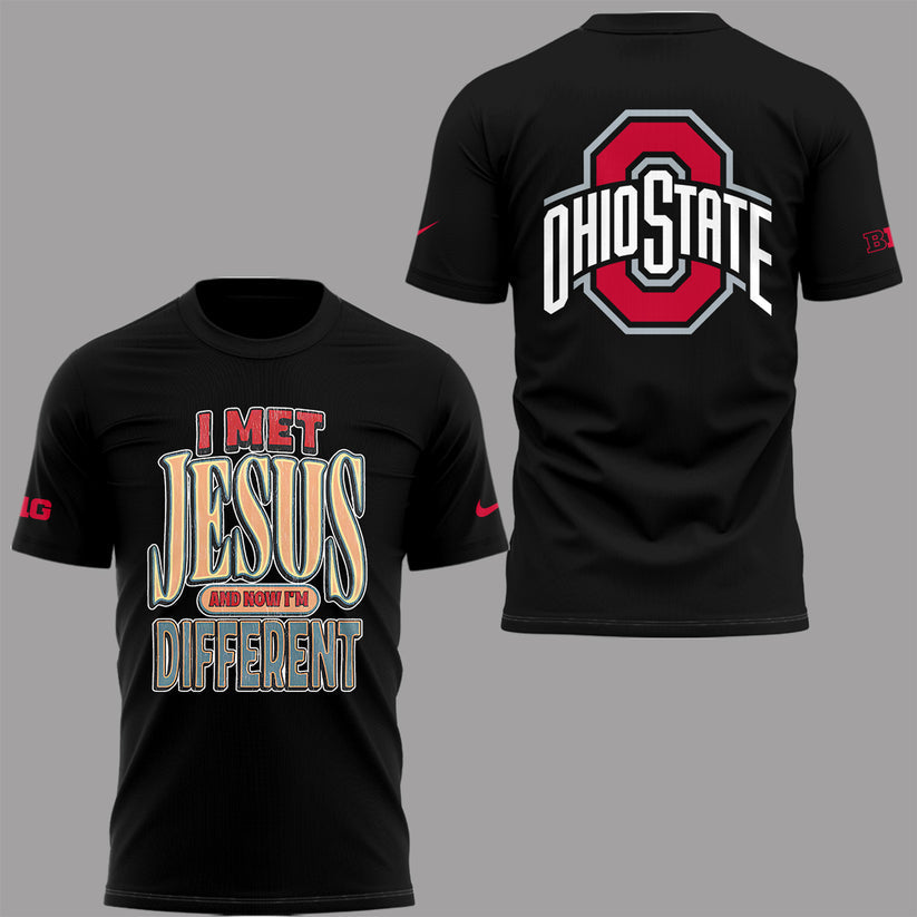 Back at Ohio State, J.T. Tuimoloau makes a statement in the ‘I MET JESUS AND NOW I’M DIFFERENT’ T-Shirt